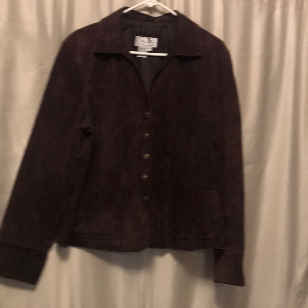100% Leather snap jacket